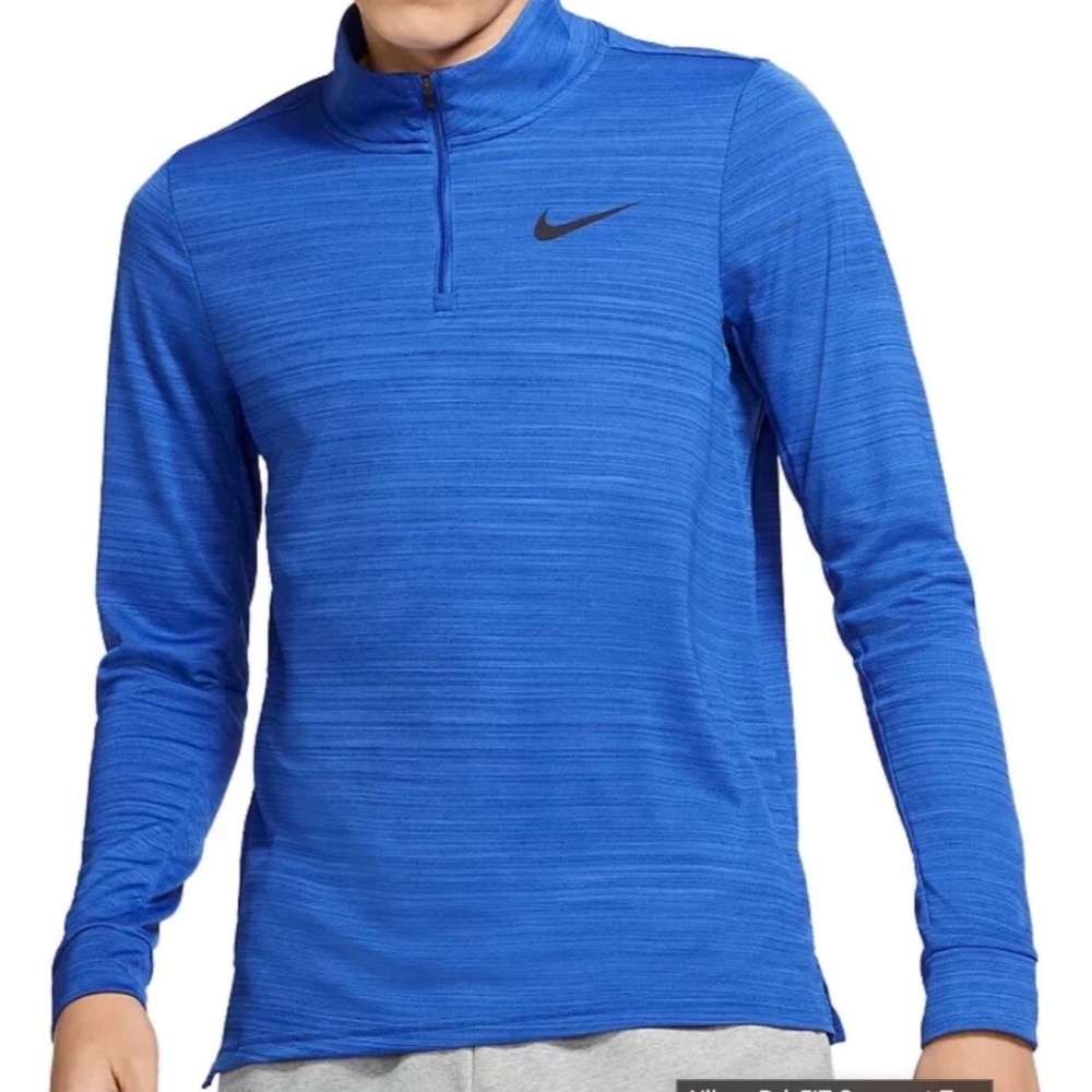 Men's Nike Drifit 1/4 Zip Blue Size M Medium
